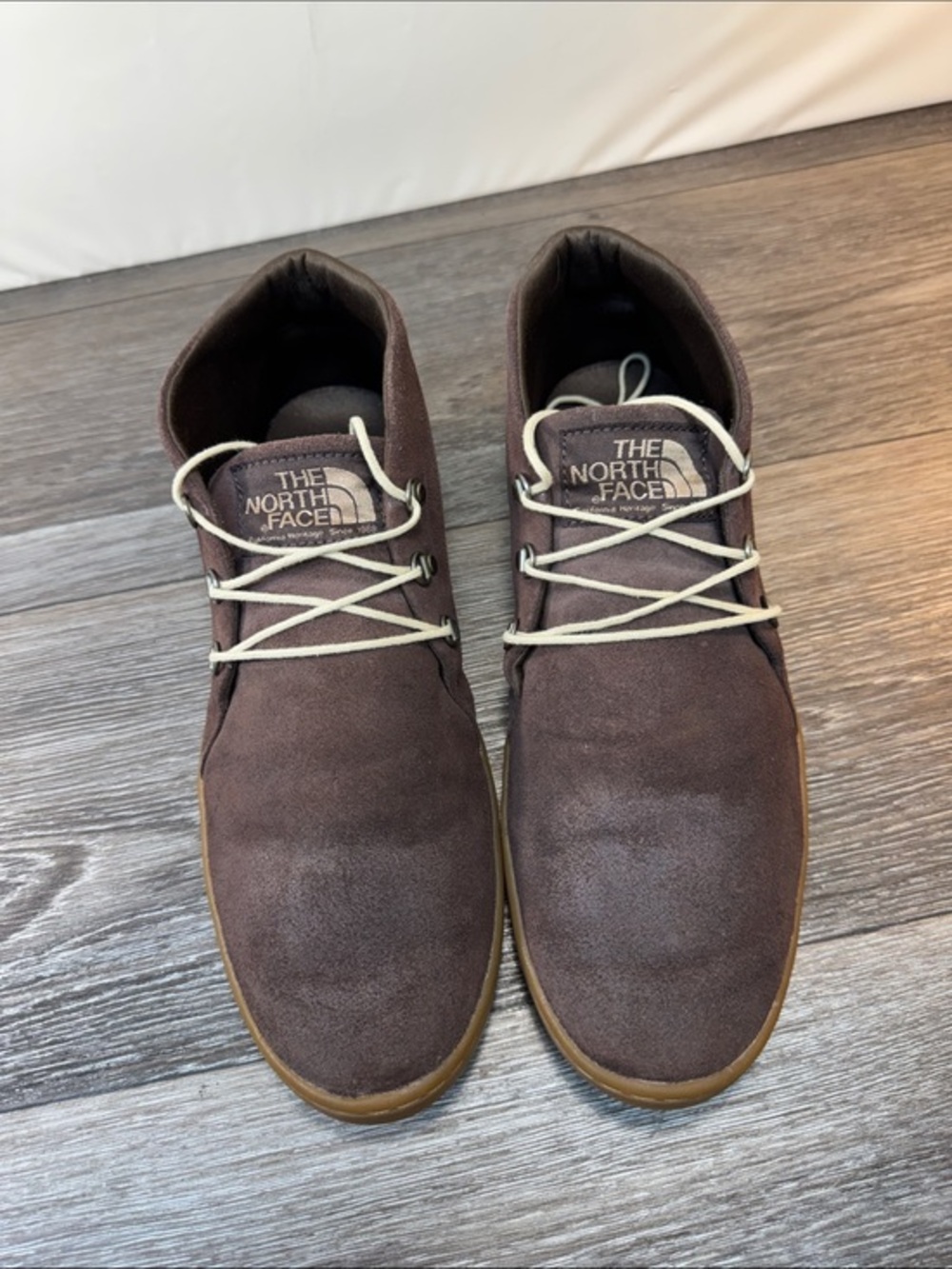 The North Face Men's Dark Brown Suede Chukka Boots men’s SZ 11 (j244)